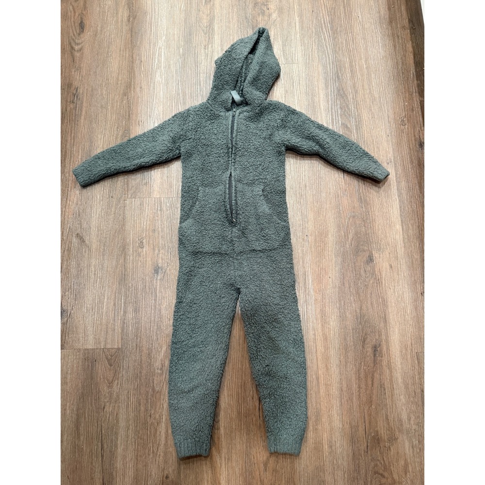 Skims Cozy Fuzzy Sherpa Fleece Hooded Footed Pajamas Jumpsuit‎ Sleepwear